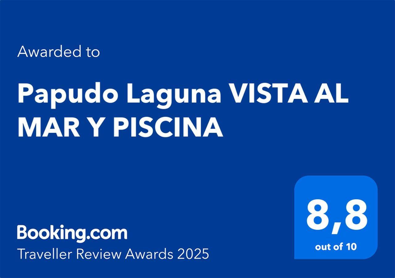 Papudo Laguna Vista Al Mar Y Piscina Kültér fotó